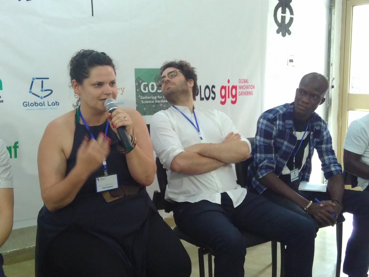 intertwilight's tweet photo. 'We are what we make together' @myamy_vicy @weareGIG noting politics of collaborative enterprise in need to be more inclusive - GIG's mission is to help support and get those voices out &amp; strengthened! #AfricaOSH #peacehackcamp #i4policy #labmobile https://t.co/8WDlm1qF7W