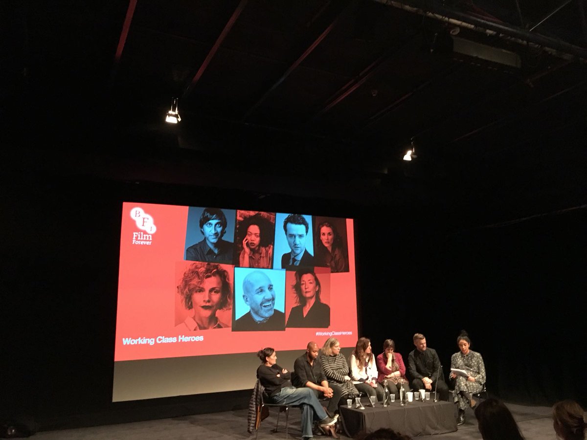 BFI's tweet image. Class and the Greenlight: An expert panel discussing how to break the class ceiling of British film. With Robyn Slovo, Shola Amoo (@SholaAmoo), Derrin Schlesinger, Mia Bays (@miafilms), Rebecca O'Brien, Ben Roberts (@bfiben) and Paul Sng (@sng_paul). #WorkingClassHeroes