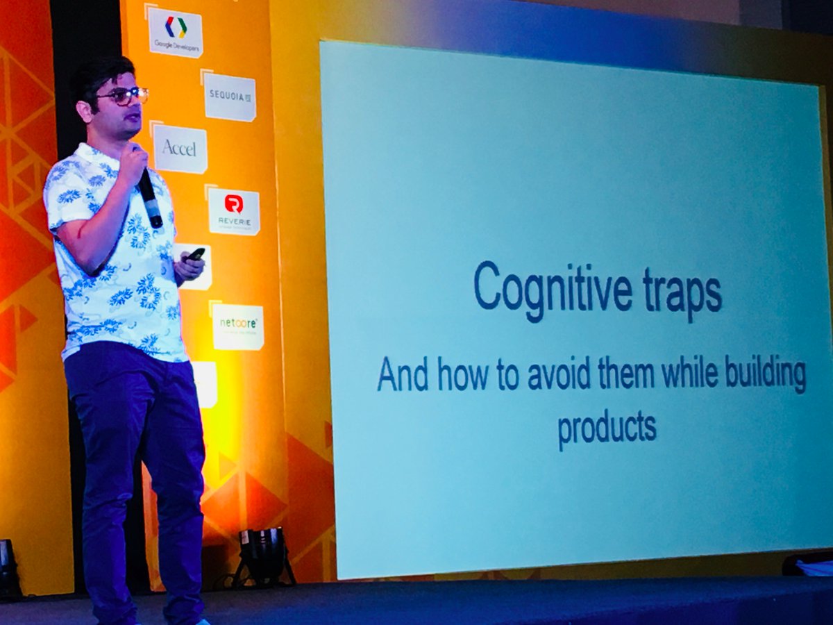 fwd_app's tweet photo. Session: Congnitive traps and how to avoid them while building products - @paraschopra @wingify @prodgeeks #ProdGeeksConf @nextbigwhat https://t.co/f5Zt1LYQgI