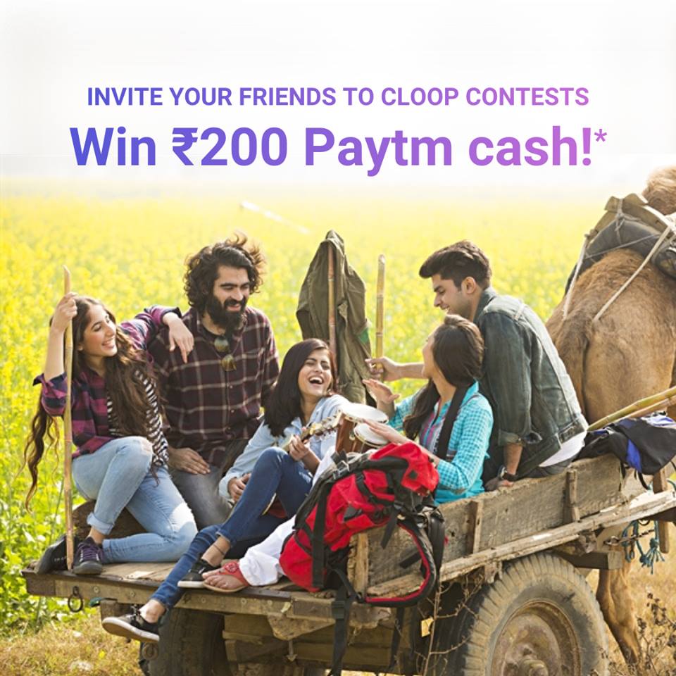 Cloopapp's tweet image. Your chance to win big on Cloop continues. Post pics on bit.do/CoopContests. Invite friends to Cloop contests. 2 lucky winners win Rs 200 Paytm cash every week. Start inviting friends on Cloop &amp;amp; win. #CloopContests #ContestAlert #weeklywinner #Cloop #contest