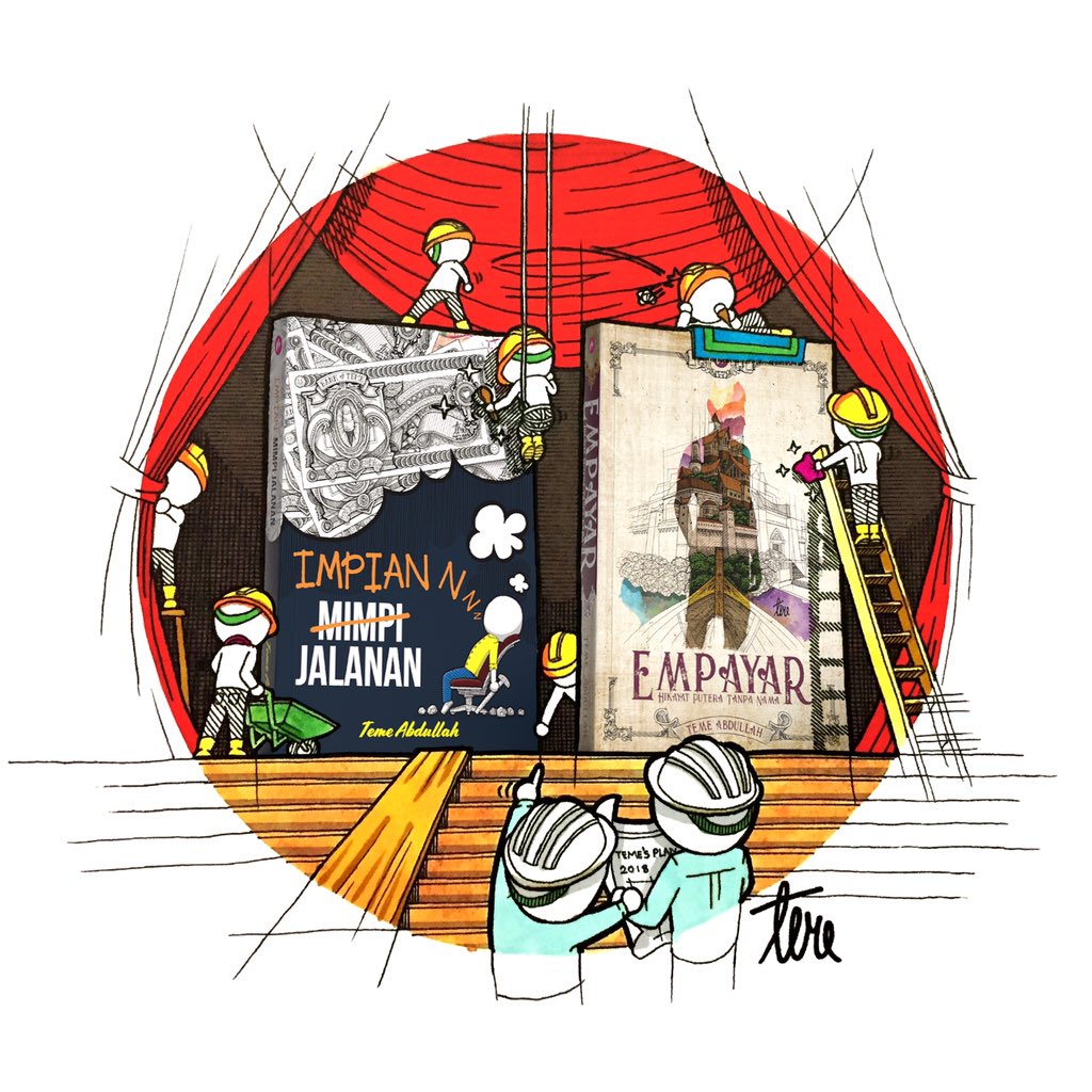 Bismillah. 27 April di #PBAKL2018 . 2 books written by me. #ImpianJalanan &amp; #Empayar  Btw, sudi tak kalau aku nak kasi free 10 buku? Mungkin korang org pertama dpt buku ni, and aku akan sign insyaAllah. Korang retweet je. And aku akan pilih drpd retweet list. 😉