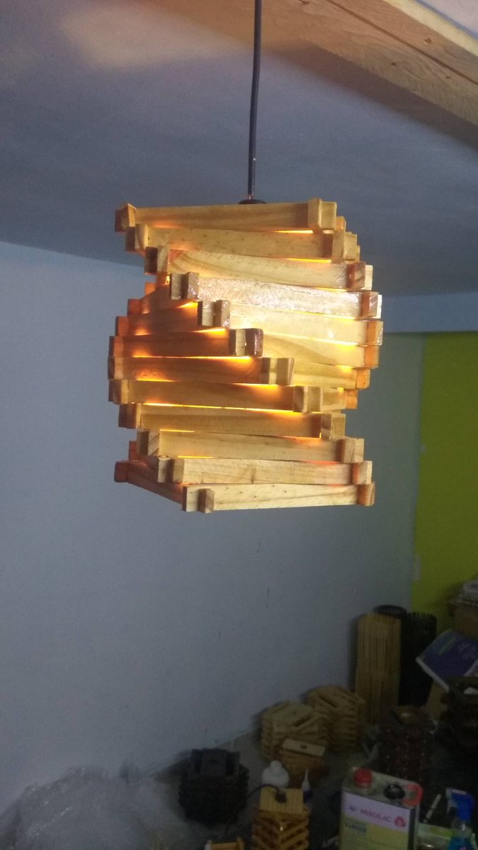 Abstractart16's tweet image. Spiral wood pendant lights @500 only grab it till stocks last. Last 20 pieces remaining.