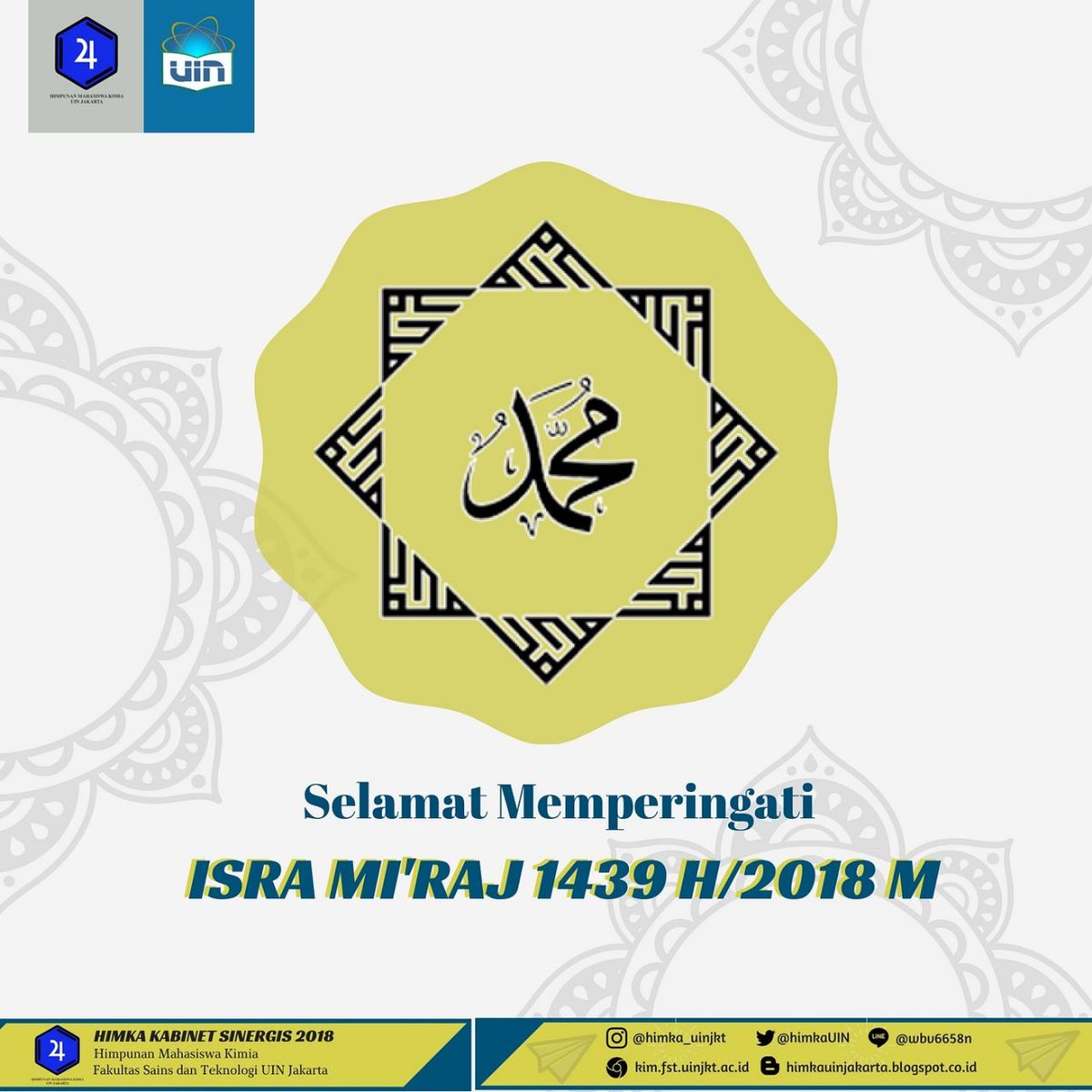 Btw, hari ini itu adalah perayaan Isra Mi'raj 1439 H. Semoga kita selalu berada di lindungan Allah dan selalu menjalankan sunnah-sunnah Nabi Muhammad SAW.. aamiin😇