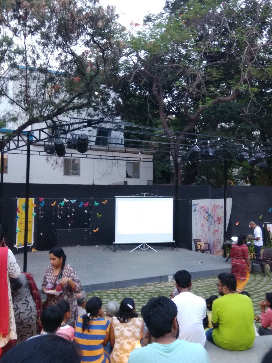 NamrataSadhvani's tweet photo. Here at the #InternationalStorytellingFestival - India's first ever, happening in #Hyderabad. Looking forward to an amazing evening ahead, looks very promising already!
@Santoshmohan #TaleTellersTroupe #WorldWithoutStageFear
@HiHyderabad @Andrew007Uk and I spotted @nalrag here! https://t.co/VAybdXiB96