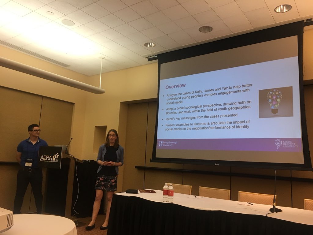 OpenCPDPESS's tweet photo. Our next experts @DrTomQ and @DrRASandford using the case studies to better understand young people’s complex uses of social media #AERA18 #opencpd https://t.co/T28xlRvZIk