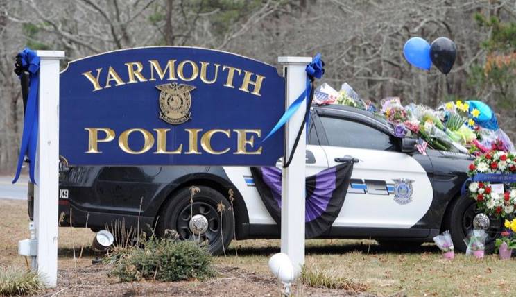 CCYP's tweet image. The family of Officer Sean Gannon has requested all donations go to the  Yarmouth Police Foundation / K9 Officer Sean Gannon Memorial Fund: yarmouthpolicefoundation.org/donate/ A number of events are also planned for this weekend to show support: bit.ly/2IUM0lZ