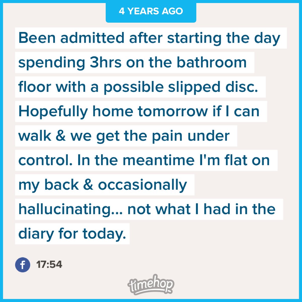 RachelWelch's tweet image. 4yrs since I was taken into hospital with excruciating back pain... a lot happened after that, and now tomorrow I run a half marathon #winning