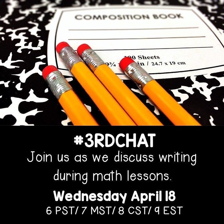 DonnaWeth's tweet image. Join #3rdchat in Wednesday at 9EST/ 8CST to hat about writing during math lessons.