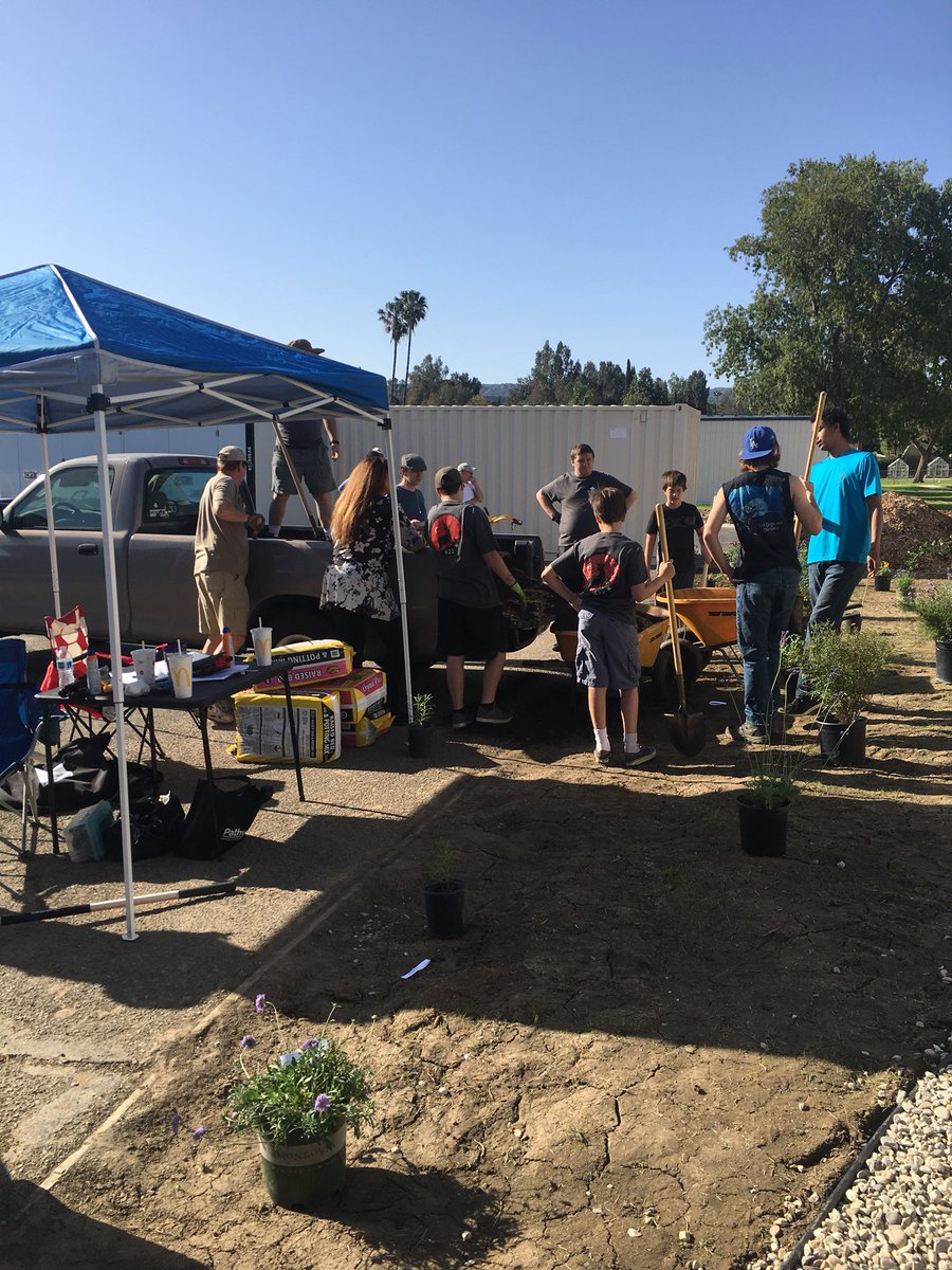 DrMVPsimivalley's tweet photo. Sorry I missed #edcamovc, but I’m at the school w/Boy Scout troop 622 completing our butterfly garden https://t.co/l93rHAjbtY