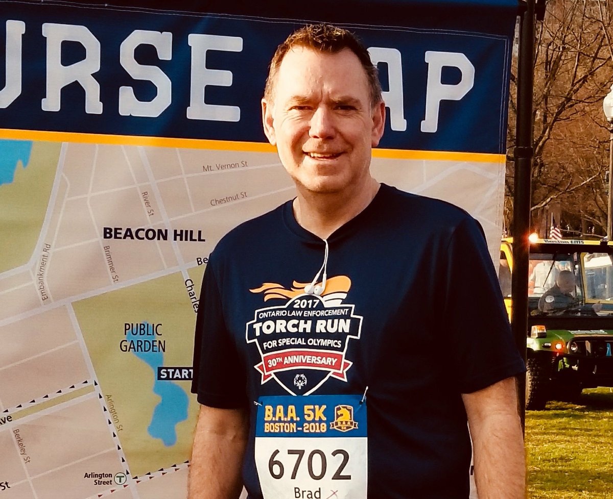 Beautiful morning in Boston to run the #BAA5K on marathon weekend! @WindsorPolice @torchrunwindsor @LETRforSO