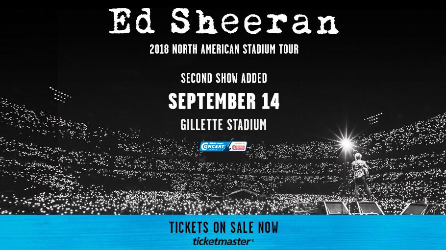 GilletteStadium's tweet image. ✨Pop up giveaway!✨

5 months 'til @edsheeran returns to #GilletteStadium &amp;amp; we've got your chance to win your way in! 

1️⃣: RT this post
2️⃣: Follow us
3️⃣: You're entered!

bit.ly/2vdmC9j