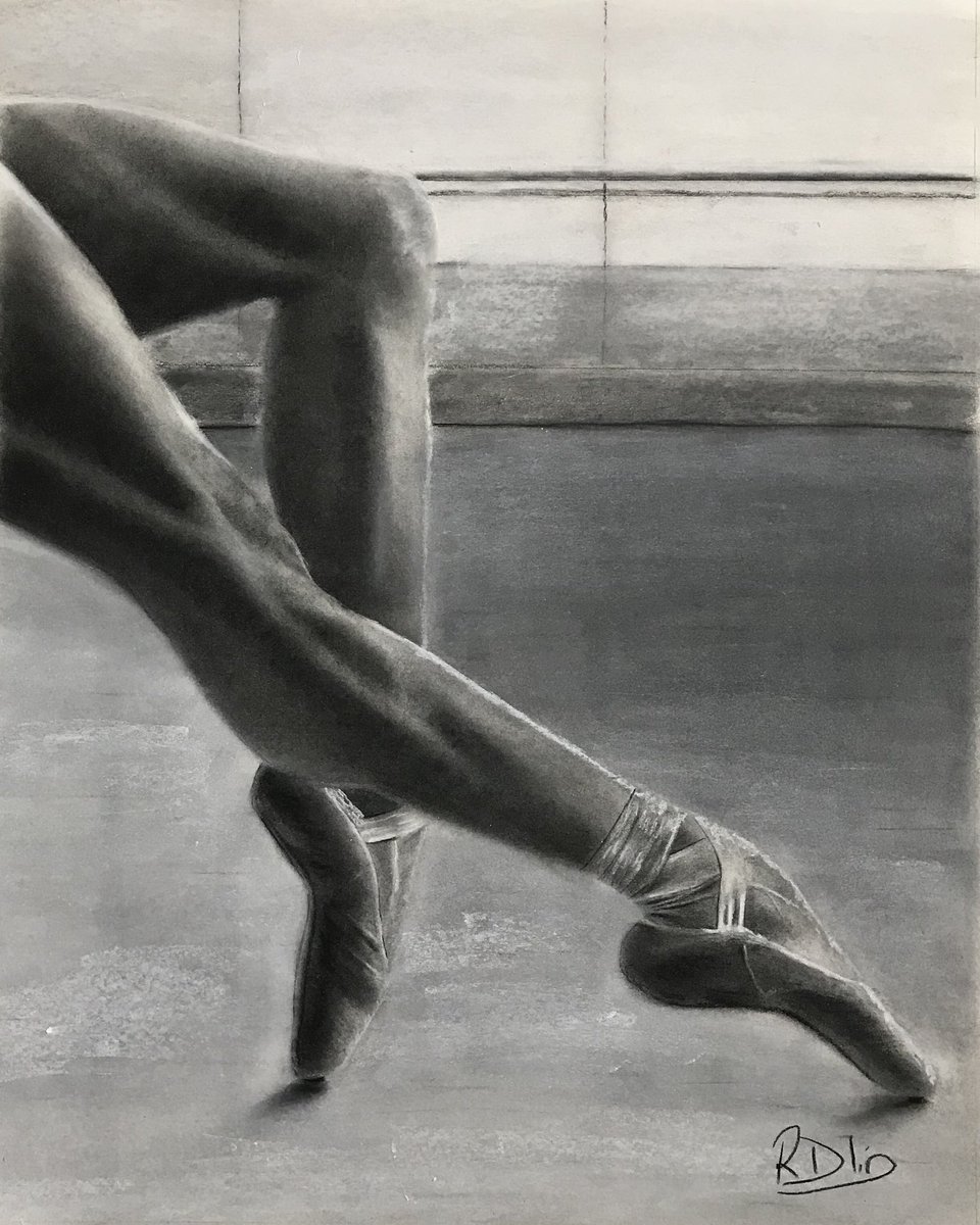 studiodlin's tweet image. My latest drawing. These are the legs of the magnificent @mistyonpointe. Hope you all like the drawing! #art #ballet #dancer #graceful