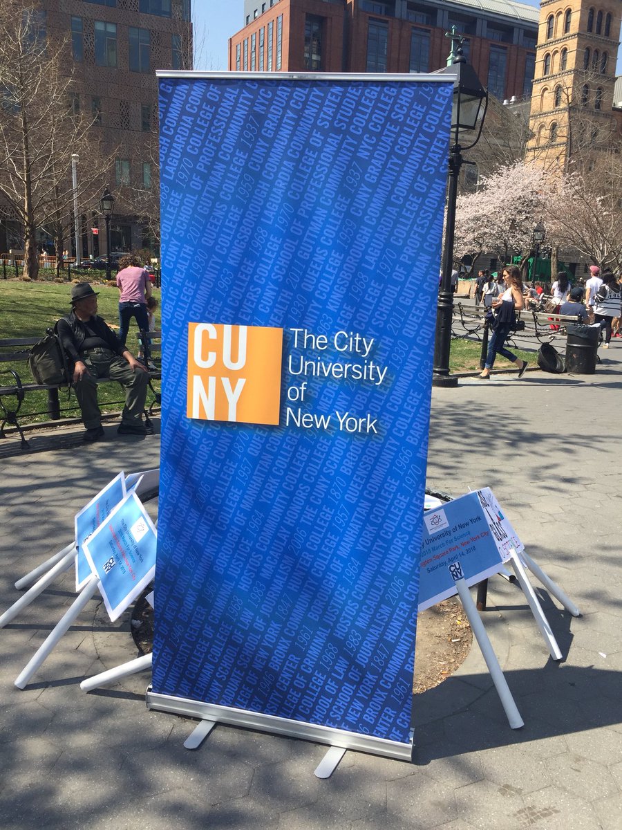 CUNYResearch's tweet photo. Are you ready to #MarchwithCUNY at the 2018 #MarchForScience? Let’s go! https://t.co/Ws8RZaSLkv