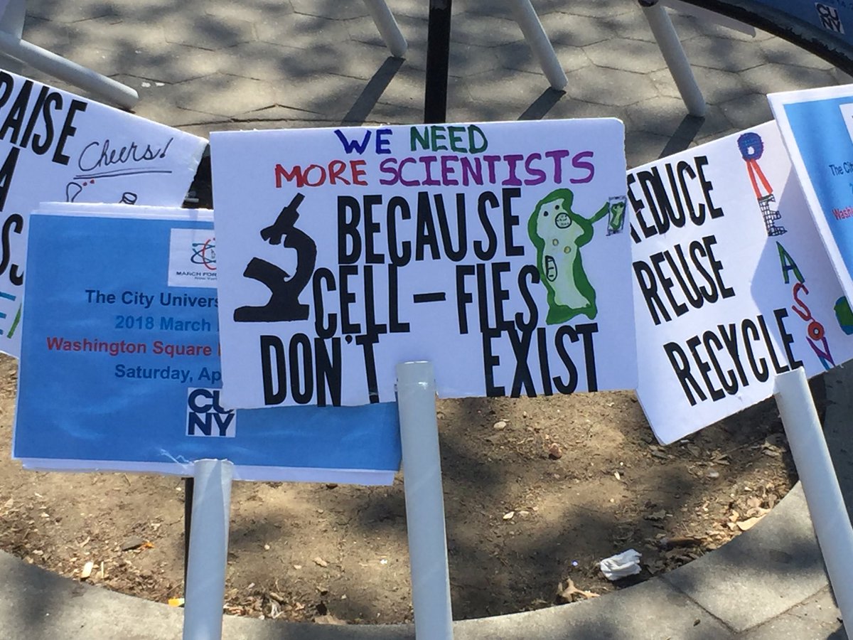 CUNYResearch's tweet photo. Are you ready to #MarchwithCUNY at the 2018 #MarchForScience? Let’s go! https://t.co/Ws8RZaSLkv