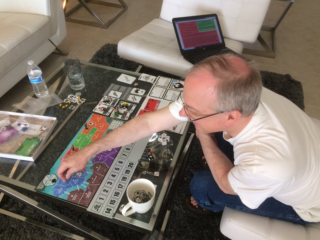 CardboardEdison's tweet photo. Today's #CardboardEdisonAward finalist testing is off and running! It's Yes, Chef! by @Dennisiskuku @danielrocchi67, Capes by @BGDesignLab, Hunker Chunky by @paperwilds, and Dark Curios by @WorldsmithJim! https://t.co/wDuWbt5e9x