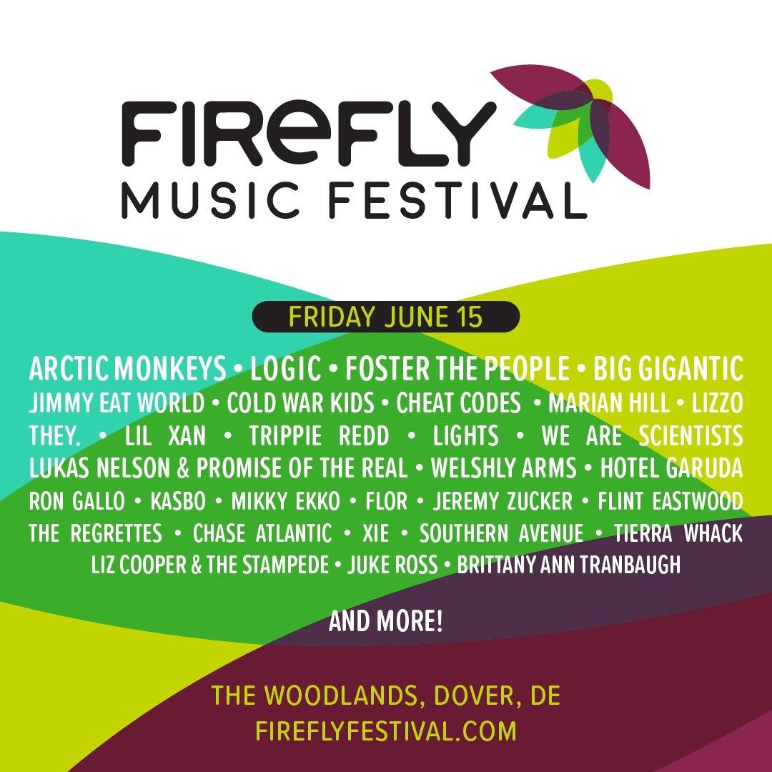 LiveAtFirefly's tweet photo. Catch Eminem, Kendrick Lamar, Arctic Monkeys, The Killers &amp; more! Retweet with your favorite day for the chance to win a pair of VIP Single Day passes! 
✨🌈🌳 https://t.co/XYhroL8NCz https://t.co/9zLMl4CoWF