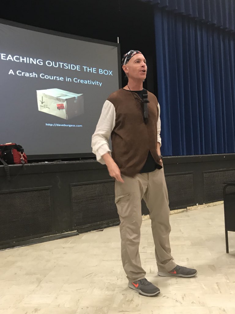 msteacherthing's tweet photo. Put handles on learning so kids can easily pick it up!  Learning lots from @burgessdave at the #PiedmontDLC #gcsk12 #NCDLI #pinewoodPirate https://t.co/gFVeJTvQiX