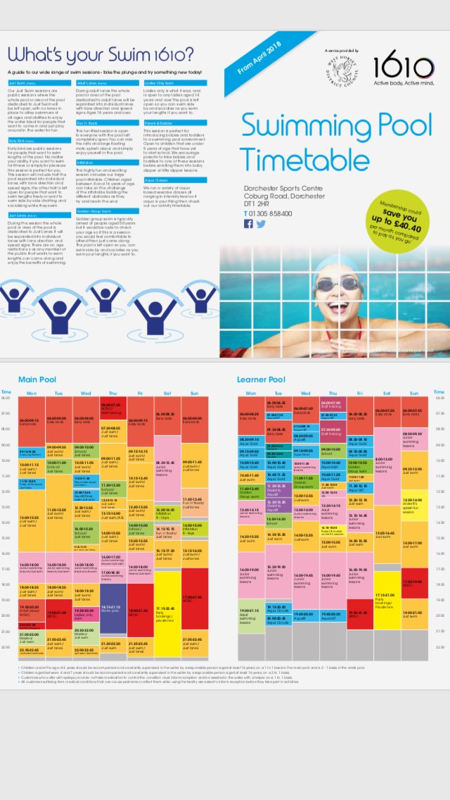 New Swim Timetable from 16th April. See you soon!