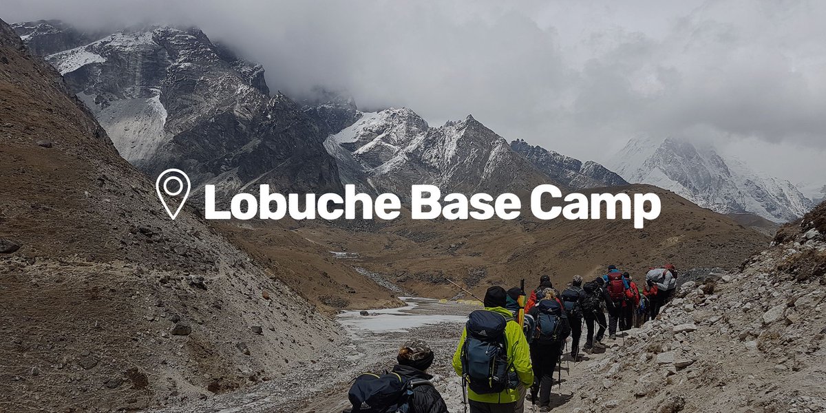 tplfoundation's tweet photo. There it is! #LobucheEast stands tall as we make our way to #LobucheBaseCamp. Follow our adventurous team on Instagram, Facebook &amp; Twitter for more TPL @Scotiabank Expedition: #Himalayas2018 updates! #TPLexpedition https://t.co/BR1n3Ol3j1
