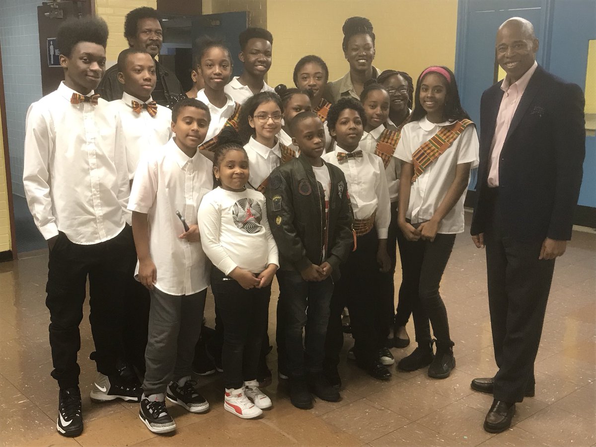 BKBoroHall's tweet photo. Today’s a great day in #EastNewYork. After years of hard work, I’m so proud to help launch the Eagle Project, partnering @EAFNYC with nine of #Brooklyn’s @NYCSchools. It’s all about #mentorship for our #youngmenofcolor. Special thanks to @DOEChancellor Carranza for your support! https://t.co/NLqblbEnG7