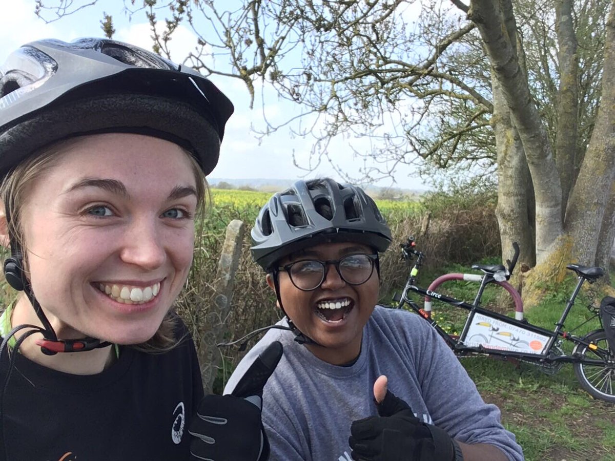 drmaddynichols's tweet photo. Wheely fab day cycling with @bristandem Benny today! Oh and @ASuriyakumaran tandem triathlon here we come! #toucantandem #superstoked #bespoke #makeorbrake https://t.co/mws0HPvLFJ