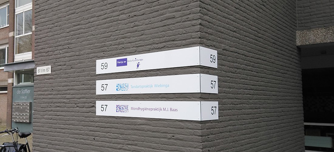 Gevelbelettering Saffierstraat
