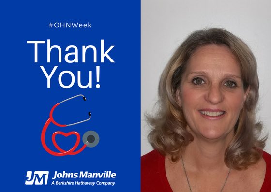 JohnsManville's tweet image. Our next #OHNWeek #shoutout goes to Paula! Thank you for all of your hard work and dedication to keeping us healthy! #WeAreJM