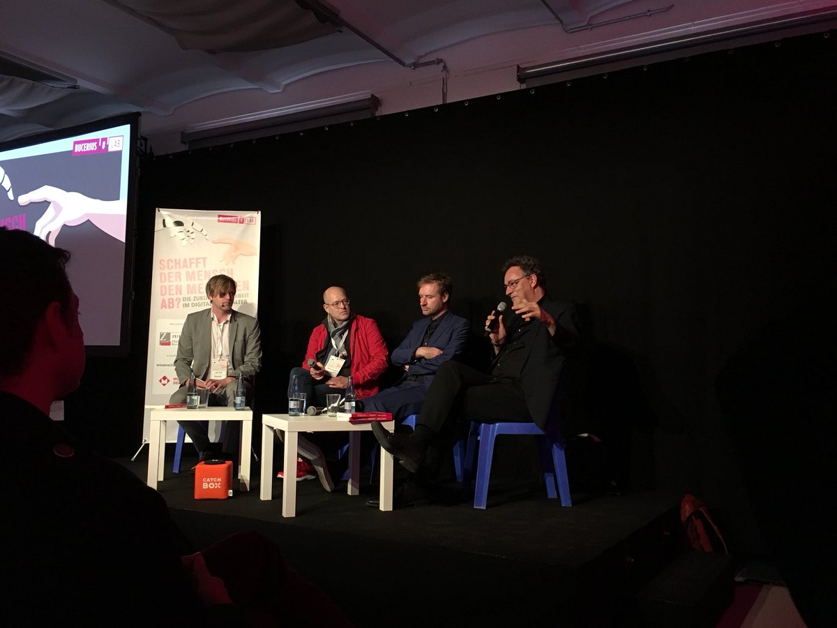 FrankWache's tweet photo. Interessantes Panel zum Thema Technology vs. Humanity mit Tim Renner, Gerd Leonhard, Harald Neidhardt beim Bucerius Lab. #Timrenner #buceriuslab #zeit #museumderarbeit #Digitalisierung #gerdleonhard https://t.co/sw113B1bvt