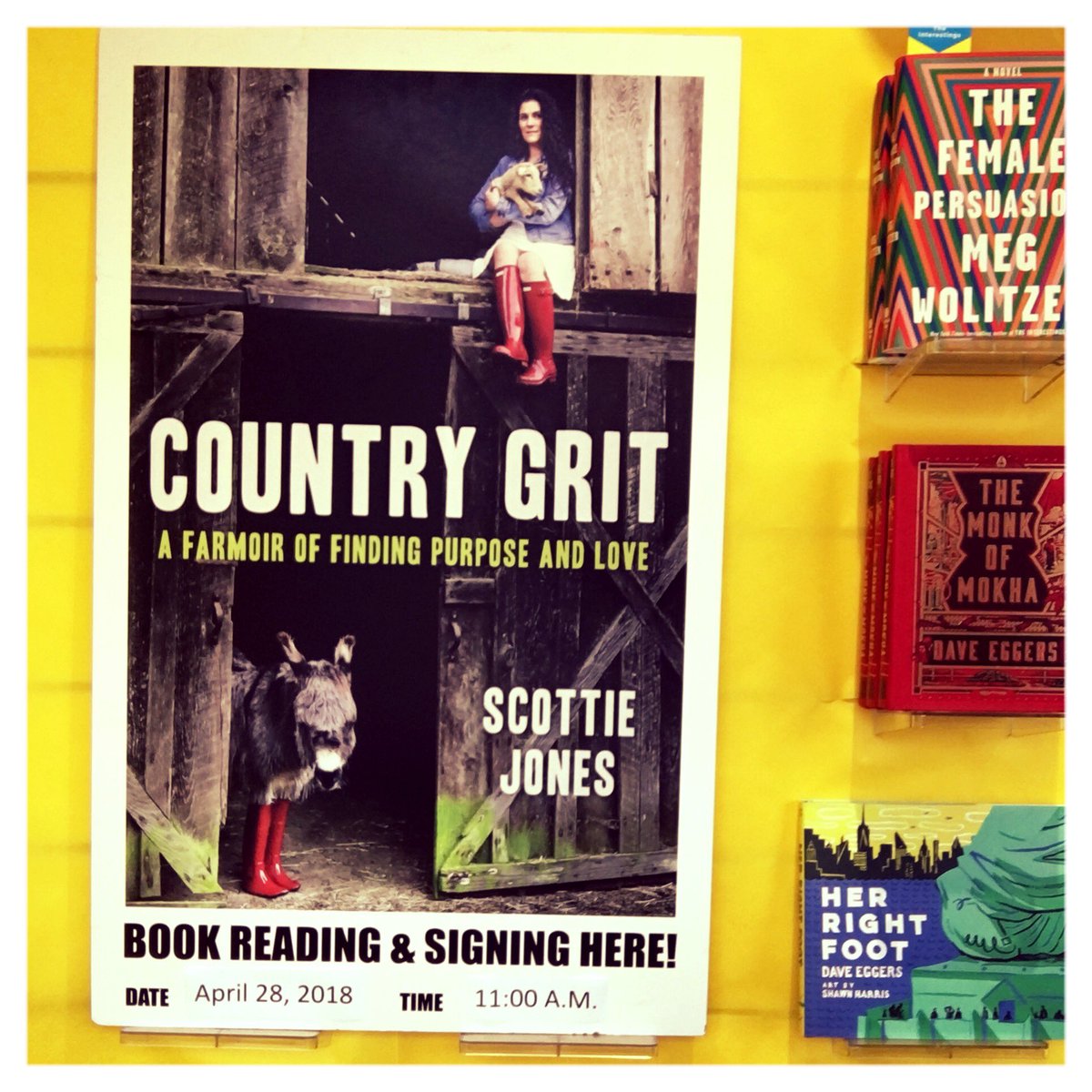 BookBinCorv's tweet photo. In conjunction with #IndependentBookstoreDay, Scottie Jones, author of Country Grit, is coming to speak!
She will be speaking on her “farmoir” at 11am on April 28th.
...
Independent Bookstore Day is April 28th! #BookBinEvents https://t.co/99QLlY0u2N