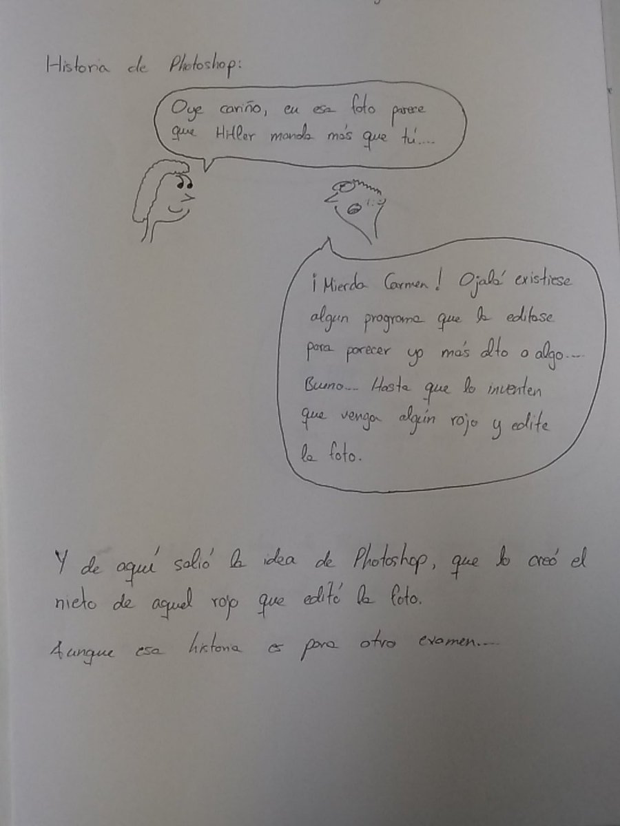 2 entrega: realidad en un examen. Alguien está creando cátedra 😂