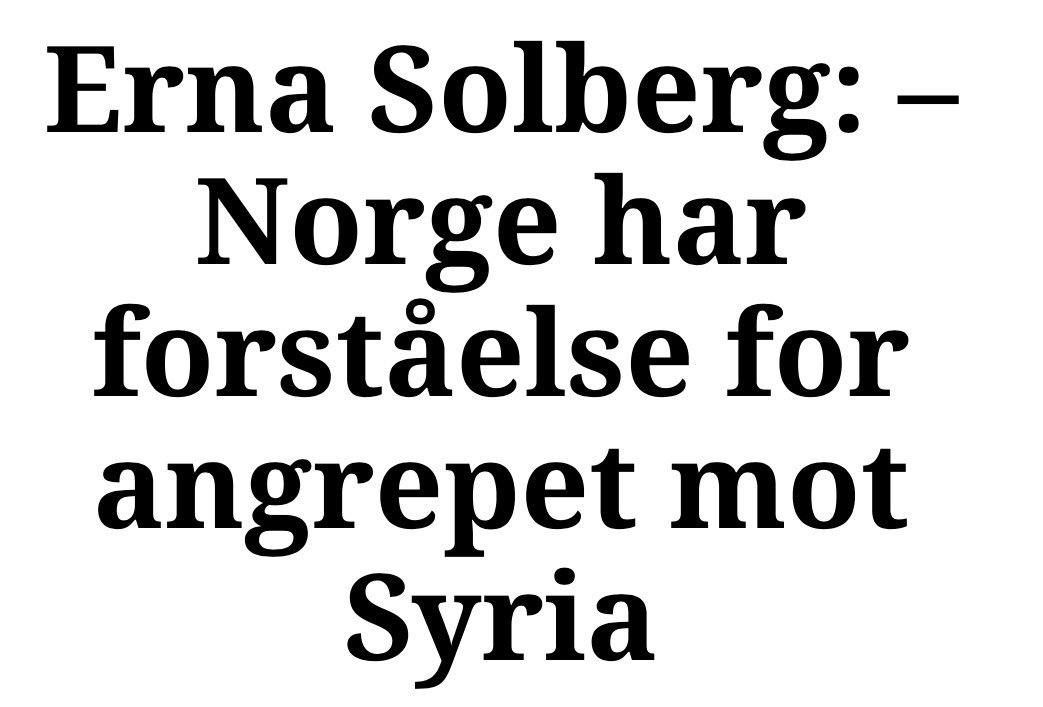 Slattkarn's tweet photo. Javel ja...... Er Erna så sikker på det, eller hopper hun bare etter nikkedukka Stoltenberg ?
Jeg har ingen forståelse for at at USA skal leke verdenspoliti sammen med Norge.
#ingenforståelse #diplomati #forhandlinger #samtaler #krig #vold #sivile #uskyldige #erna #ernasolberg https://t.co/sBen5aqRtb