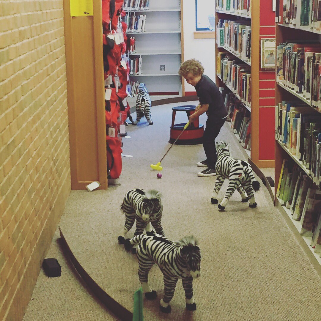 Walpublib's tweet image. #LibraryMiniGolf is open until 3pm today! All ages welcome! #Library #MiniGolf