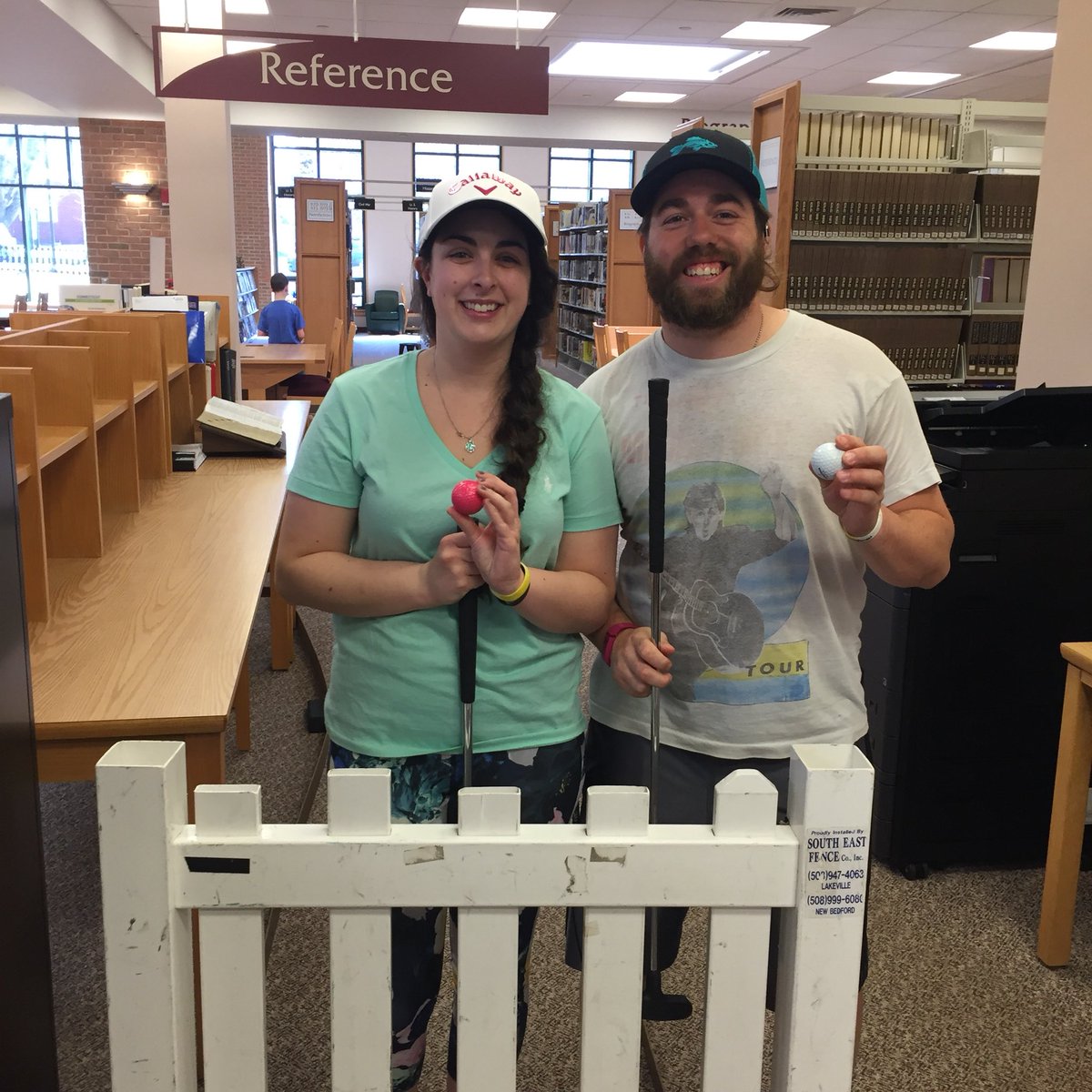 Walpublib's tweet image. #LibraryMiniGolf is open until 3pm today! All ages welcome! #Library #MiniGolf