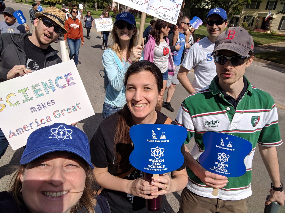 tbeckaa's tweet photo. @theAGU represented at the #MarchforScienceSA18! #marchforscience #m4sSA18 @AGU_SciComm #agu @cesaregrava @niescja https://t.co/7fgRsQSjGe