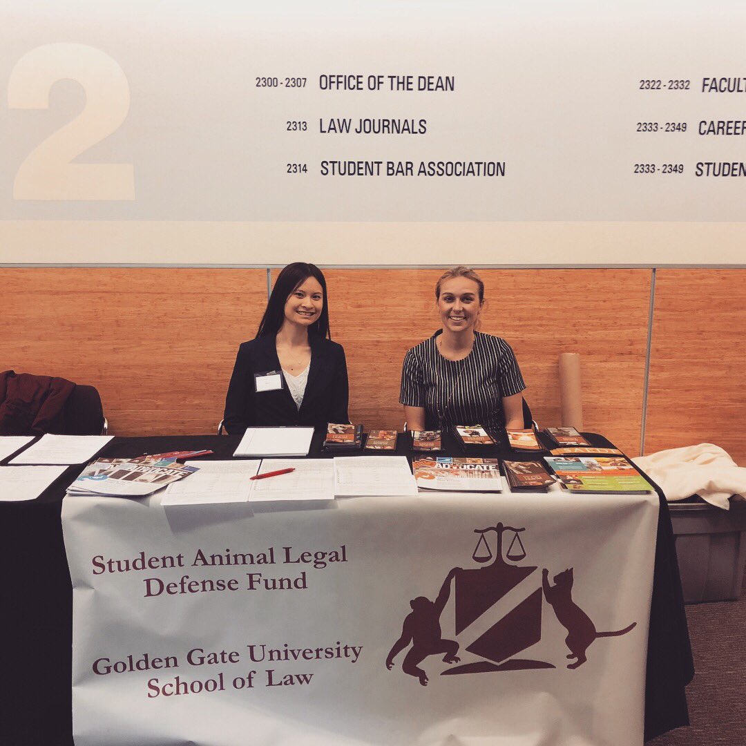 GGULaw's tweet photo. Dean Niedwiecki (@lawdeanant) & his rescue dog Sophie welcomes the 2018 California Animal Law Symposium to #GGULaw!
A big thank you to #SALDF for your hard work putting this event together! https://t.co/GeeId1BKtI