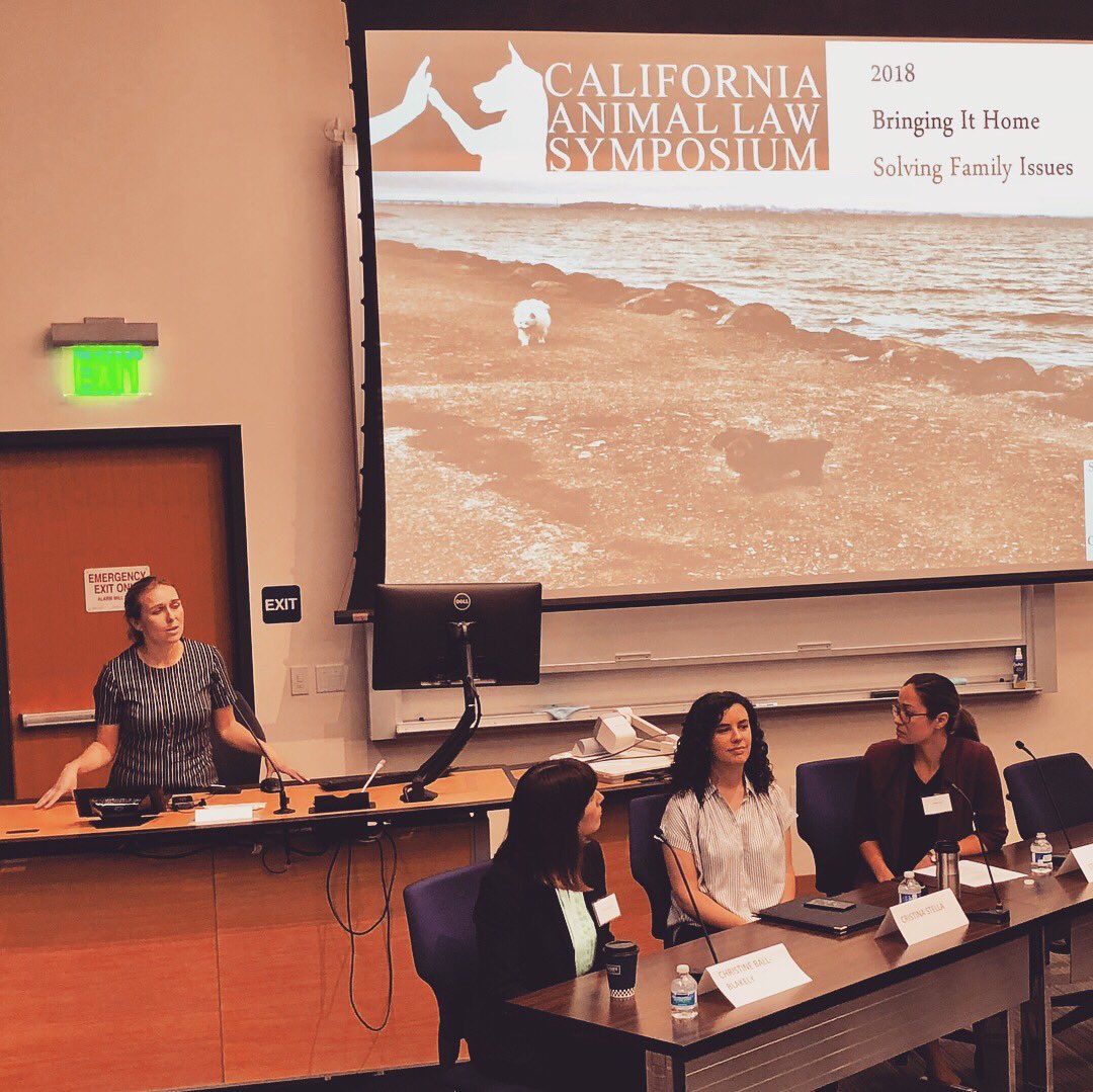 GGULaw's tweet photo. Dean Niedwiecki (@lawdeanant) & his rescue dog Sophie welcomes the 2018 California Animal Law Symposium to #GGULaw!
A big thank you to #SALDF for your hard work putting this event together! https://t.co/GeeId1BKtI