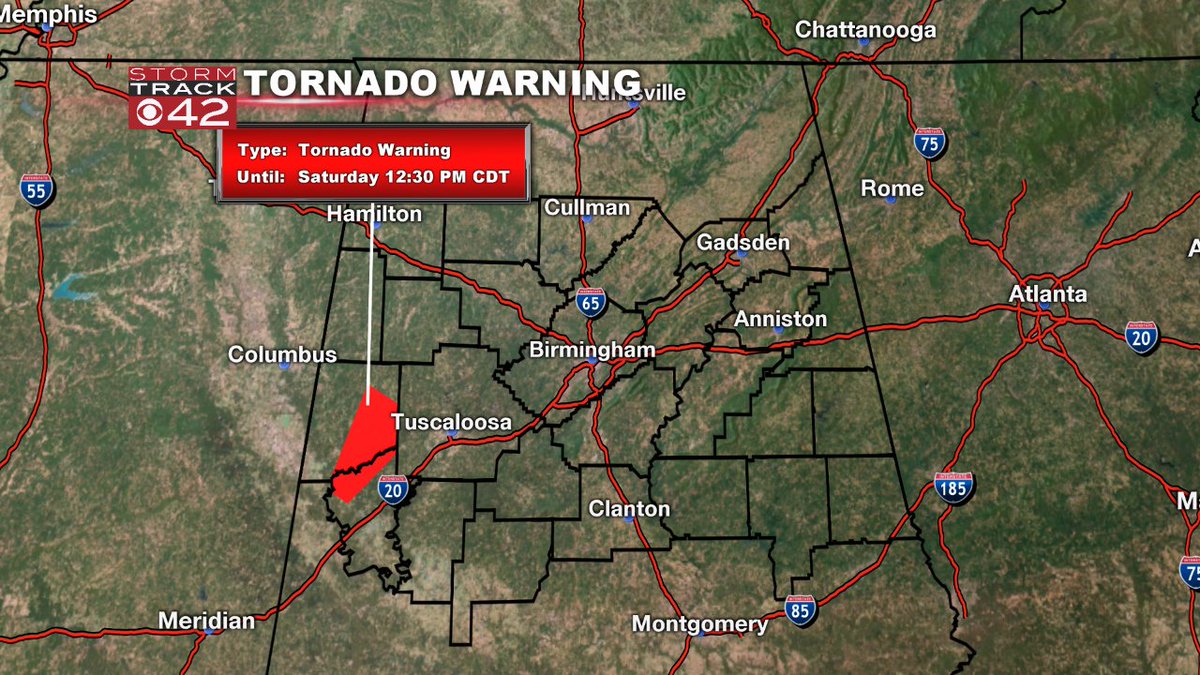 SarahCantey's tweet photo. Storm Track Weather: A Tornado Warning has been issued for Central Alabama. #StormTrack42 #alwx https://t.co/orpZxEk5mY