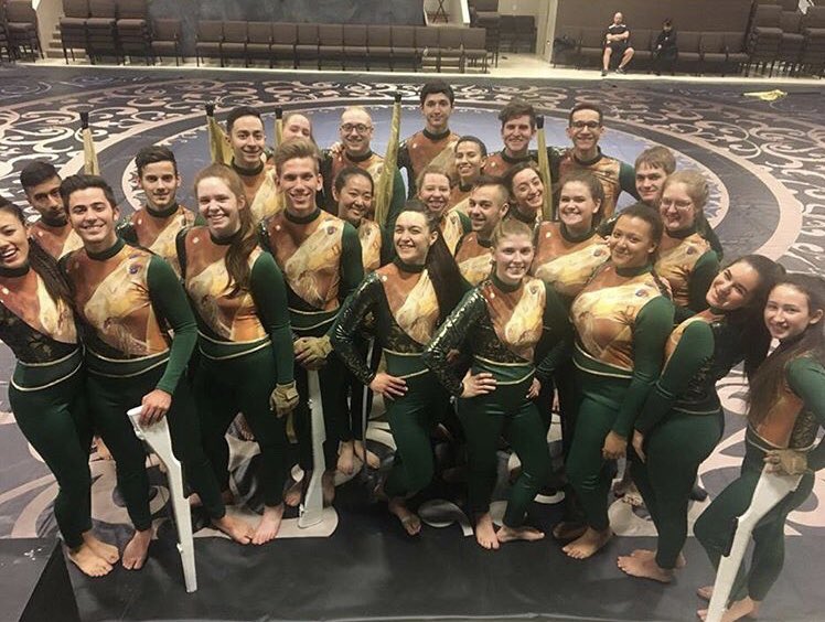 GMUWinterguard's tweet photo. Catch our first ever @WGIcolorguard World Championships Open Class finals performance today at 1:30 on @FloMarching #wgi2018 #ChooseMason #itsMOtime #MasonOpen #faMOLy https://t.co/NYgX9KTxjg