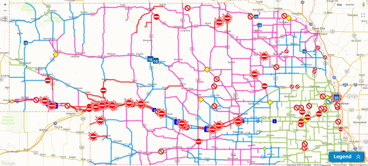 Nebraska 511 Travel Map