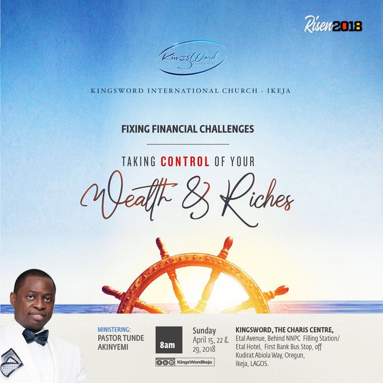 Pst_T's tweet photo. It’s high time you began Enjoying the Prosperity Christ (at Calvary) Paid for YOU to have. It’s one of the amazing Benefits of the Cross.
Join us in this series & let’s begin to show you How. There’s a FIX and there’s a Fixer! His name is Jesus!!
#Risen2018
#EasterAftermath https://t.co/45wxXBdNhK