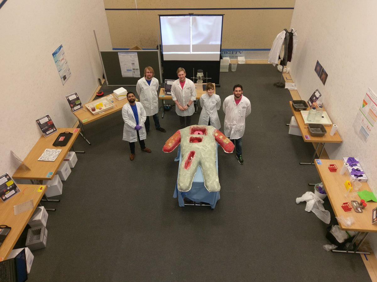 P0P_Science's tweet photo. Amazing day @EdSciFest family day @Oriamscotland. Thanks to the many young scientists who helped to give our patient it's organs, skin, bones, blood and sight! #FrankenZone #mixedupscience https://t.co/2S6IWWFI6A