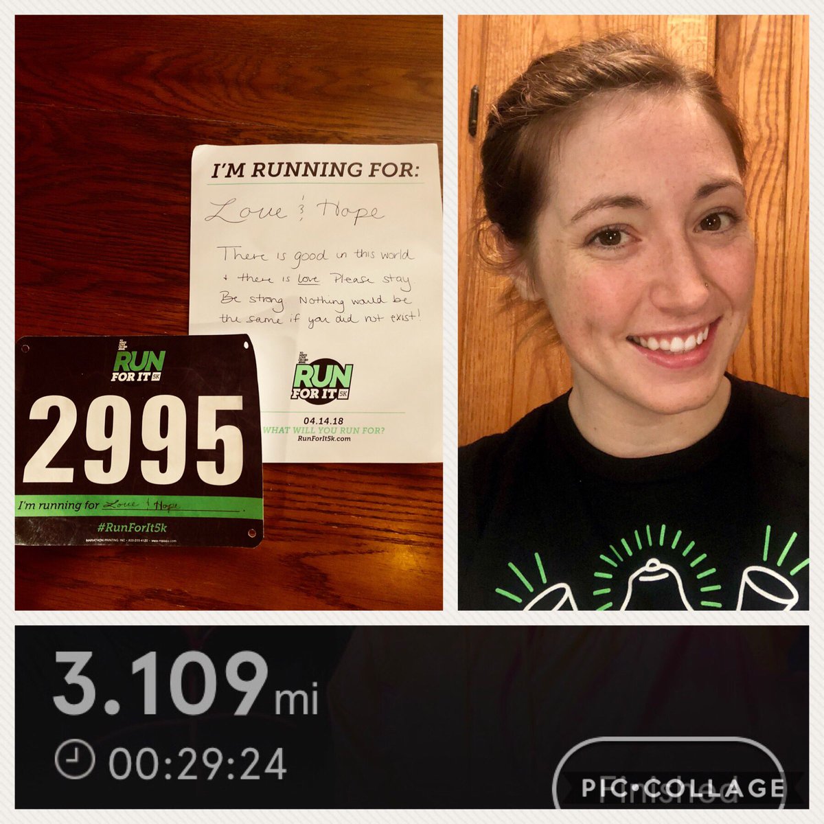 nmsherretts's tweet photo. Ran for Love and Hope in @TWLOHA’s virtual #RunForIt5k this morning! 4 years I’ve been running for this movement, this time in Pennsylvania. ❤️ #AlwaysKeepFighting #HopeIsReal #HelpIsReal #YourStoryIsImportant https://t.co/Bq4DJnU2gk
