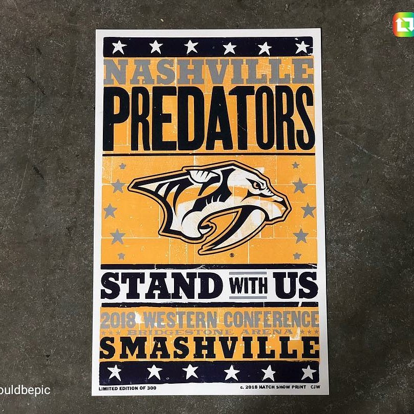 I redesigned the Stadium Series Jersey because the original was bad. I  wanted to give it more of a Hatch Show style. Feedback is welcome : r/ Predators
