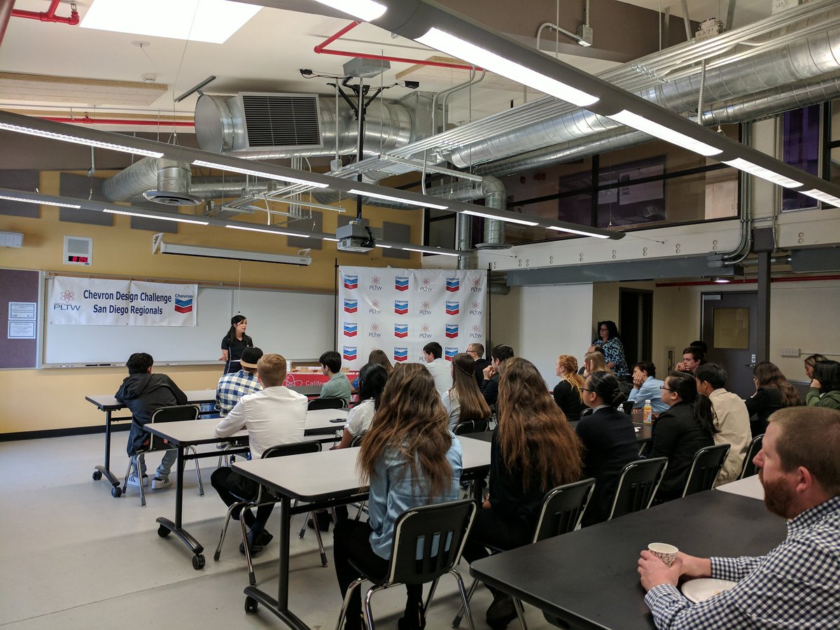 MeganBLacy's tweet photo. I'm so excited to help host this year's #PLTW San Diego Regional #2018ChevronDesignChallenge at @SantanaSultans ! #PLTWSDSU #EngineeringDesignChallenge @ChevronCR @PLTW_SanDiego https://t.co/KWFw8RcPcv
