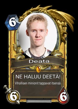 TheRealGreaterF's tweet image. @Deataification Kyllä käyttäisin. Aika OP kortti!