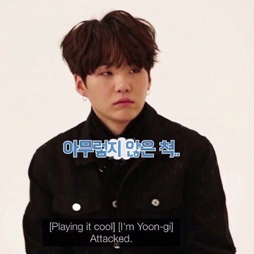 glowingsuga's tweet photo. yoongi receiving compliment and being absolutely excited about it (2017) https://t.co/L8PiuGjn4e