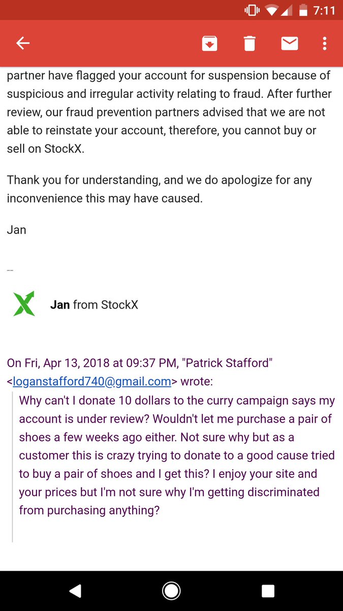 @StephenCurry30 I attempted to donate 10 bucks to your charity through the #StockXCharity ,This is what I got. Wanted you to know they rejected me from donating to your foundation or purchasing a pair of your shoes. Only times I've tried to purchase anything from @stockx #itried