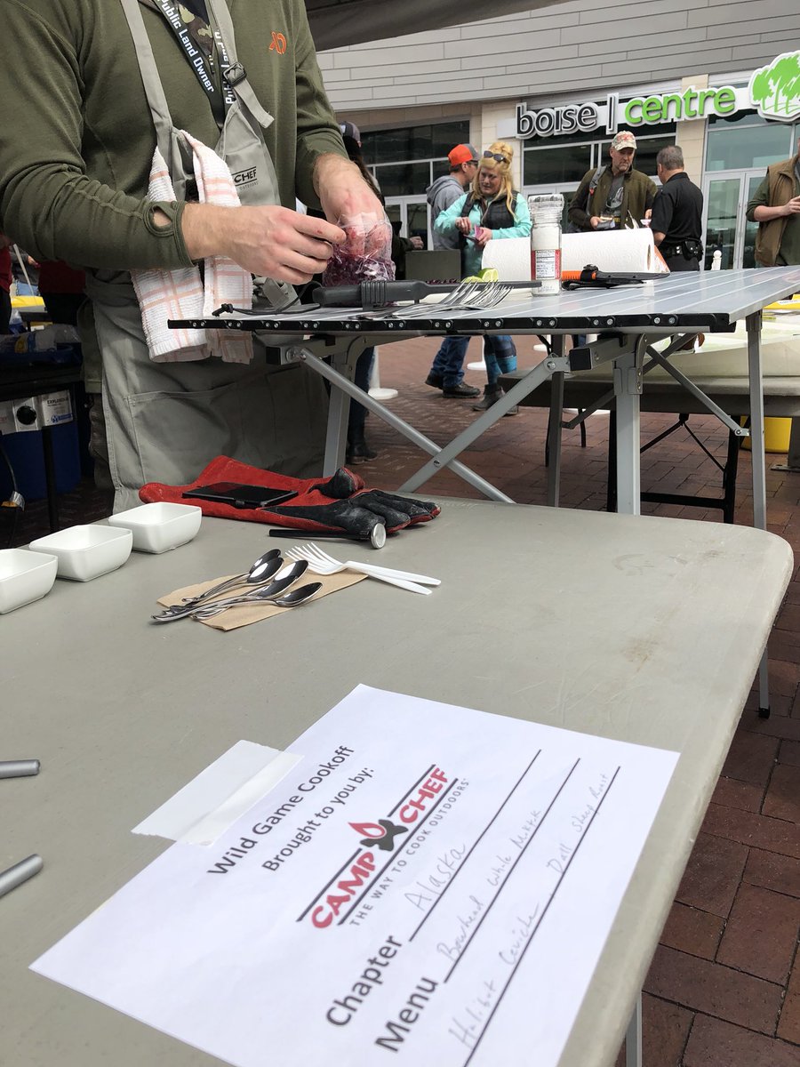 tim_brass's tweet photo. The Wild Game Cook-off @camp_chef is in full swing at the #rende2018 https://t.co/ycq28VHH0p