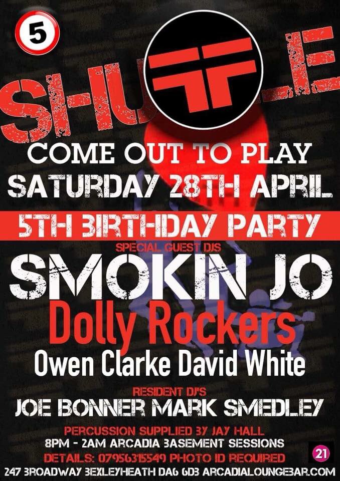 28/04/18 <a href="/SHUFFLEUK/">SHUFFLE</a> 5th Birthday  #Arcadia Bexleyheath 🔈🔈