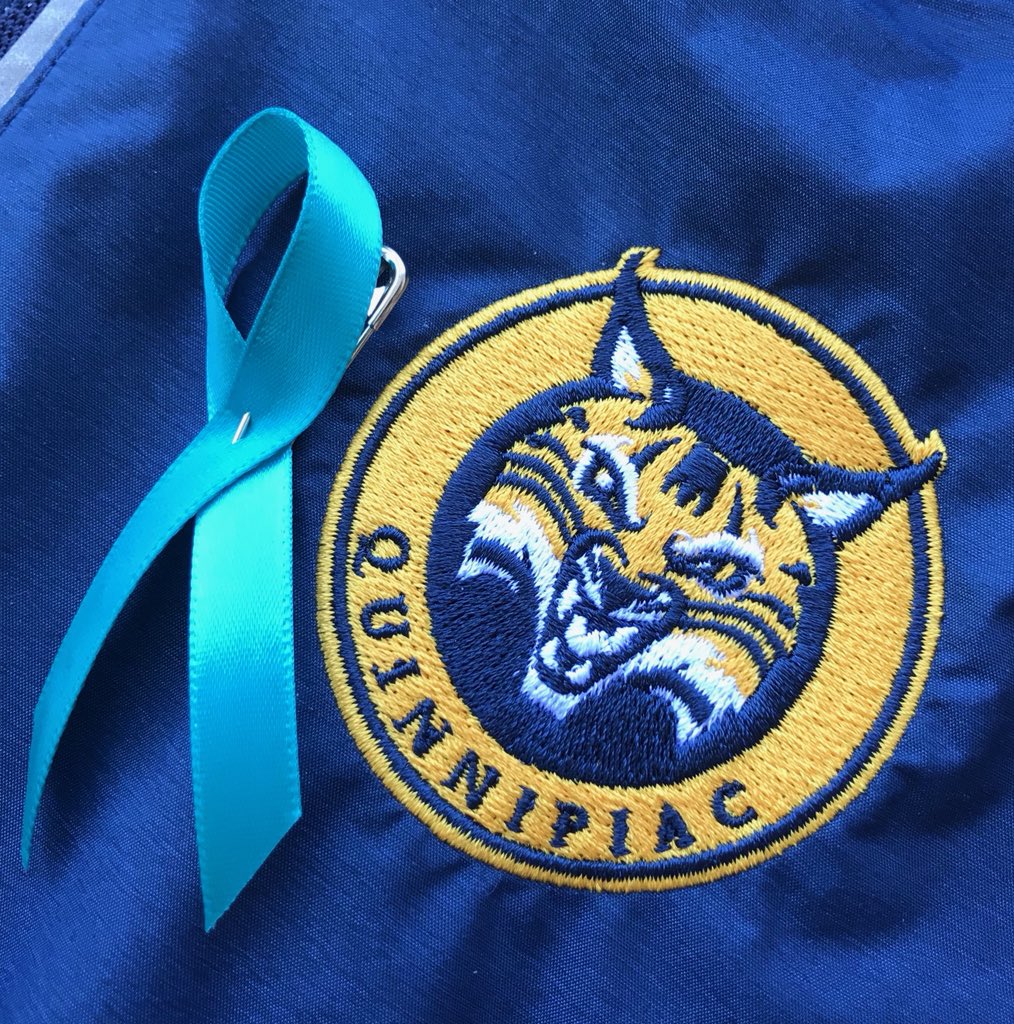QuinnipiacSAAC's tweet photo. Great turnout for our @QU_MLAX #GameofEmphasis! At halftime come down and get your #SexualAssaultAwareness ribbons and bracelets https://t.co/hzKUYpklSy